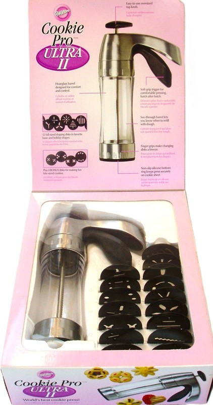 NIB Vintage WILTON COOKIE PRO ULTRA II COOKIE PRESS 16 DISKS, 2006 gallery