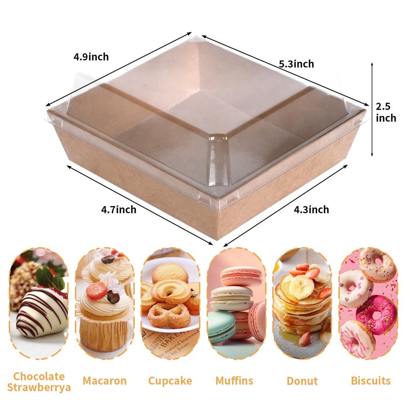 24 Pack Small Charcuterie Boxes with Clear Lids Mini Disposable Food Containers gallery