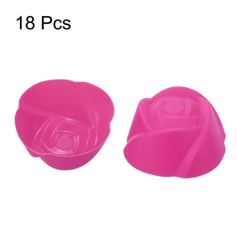 18Pcs Reusable Nonstick Cast Rose Red Flower gallery