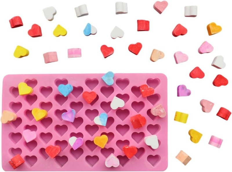 Heart Silicone Gummy Molds 2 Pack with 2 Droppers, Mini Heart Chocolate Mold, No gallery