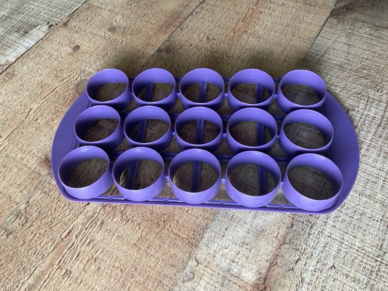 Mrs. Fields Mini Cuttables - Round Cookie Cutter Purple Grid ~ Makes 15 gallery