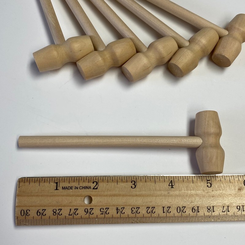 Mini Wooden Hammer Mallet 5-3/8″ – 12pk