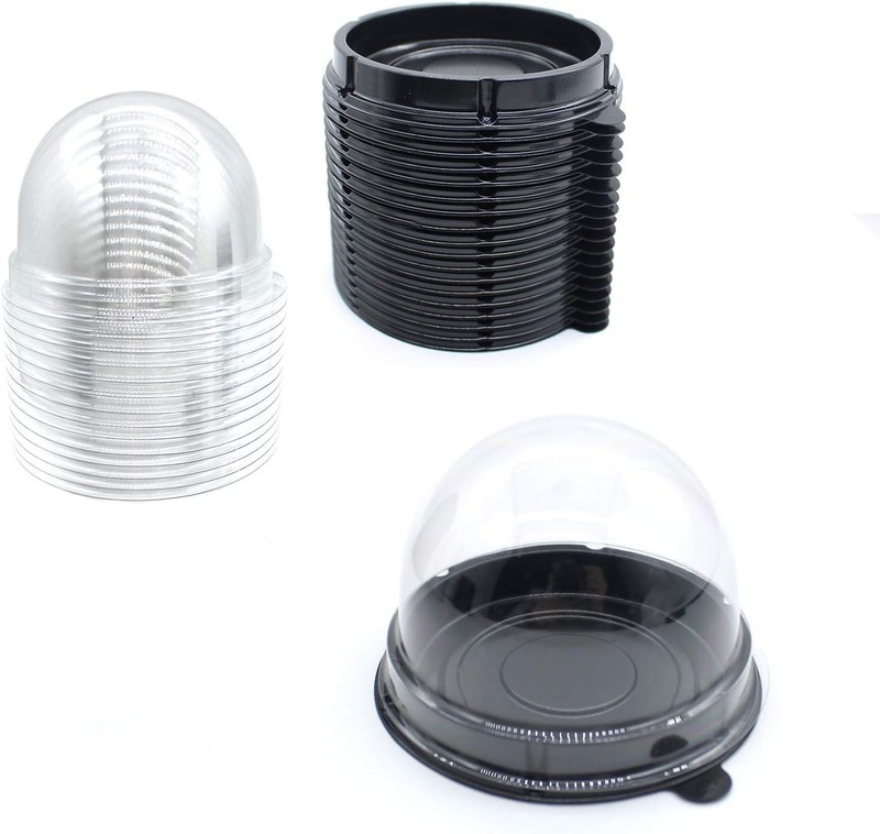 25pcs Clear Plastic Mini Cupcake & Dessert Containers, Dome, Eco-Friendly gallery
