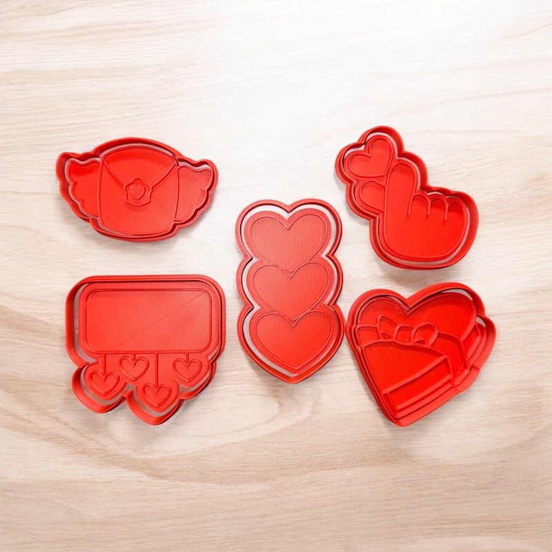 San Valentin Cookie Cutters Set. Love Romance Couple Enamorados Lovers Cutters gallery