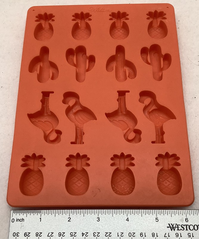 Tropical Mini Silicone Candy Mold Wilton 12 Cavities Flamingo Pineapple gallery