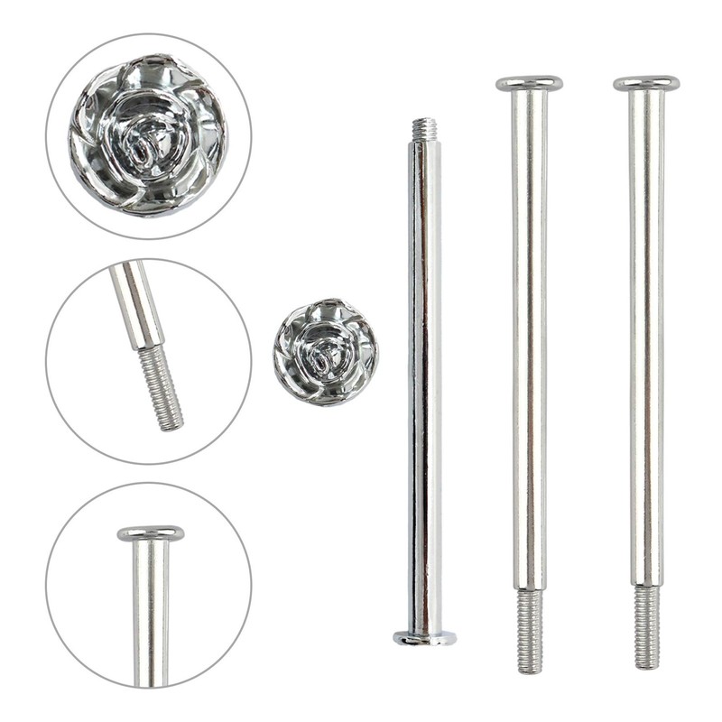 3 Tier 14" Heavy Metal Cake Stand Holder Fruit Plate Stand Fitting Hardware R... gallery
