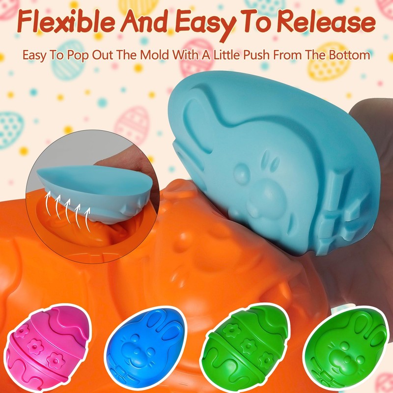 3Pcs Easter Egg Molds for Chocolate Candy, Jumbo Easter Egg Shaped Chocolate ... gallery