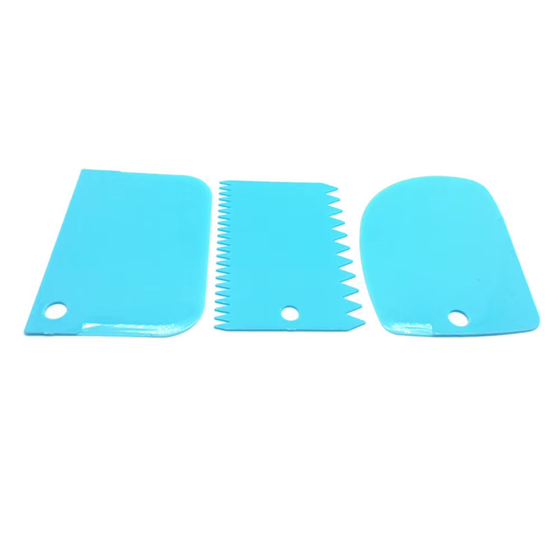 3Pcs Cream Scraper Suit DIY Kitchen Straight Arc Tooth Shape Cream Bread Cutter gallery