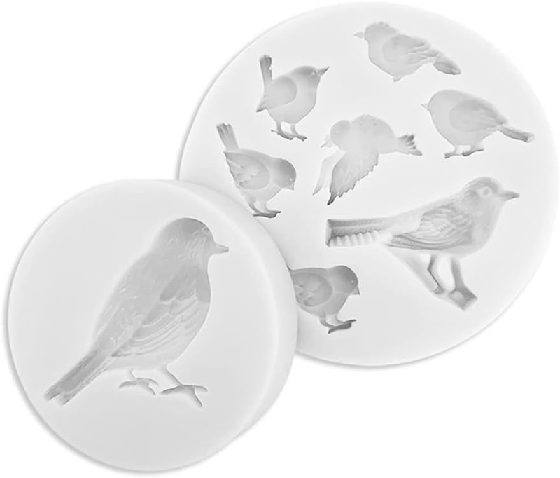 2Pcs Mini Silicone Animals Molds for DIY Fondant Candy Making Tools Chocolate M
