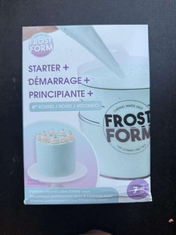 Frost Form 6" & 8" Round Cake Starter Kit Bundle With Art Deco Stencil Liner gallery
