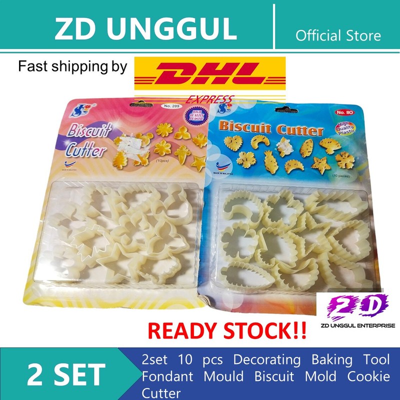 2set 10 pieces Decorating Baking Tool Fondant Mould Biscuit Mold Cookie Cutter
