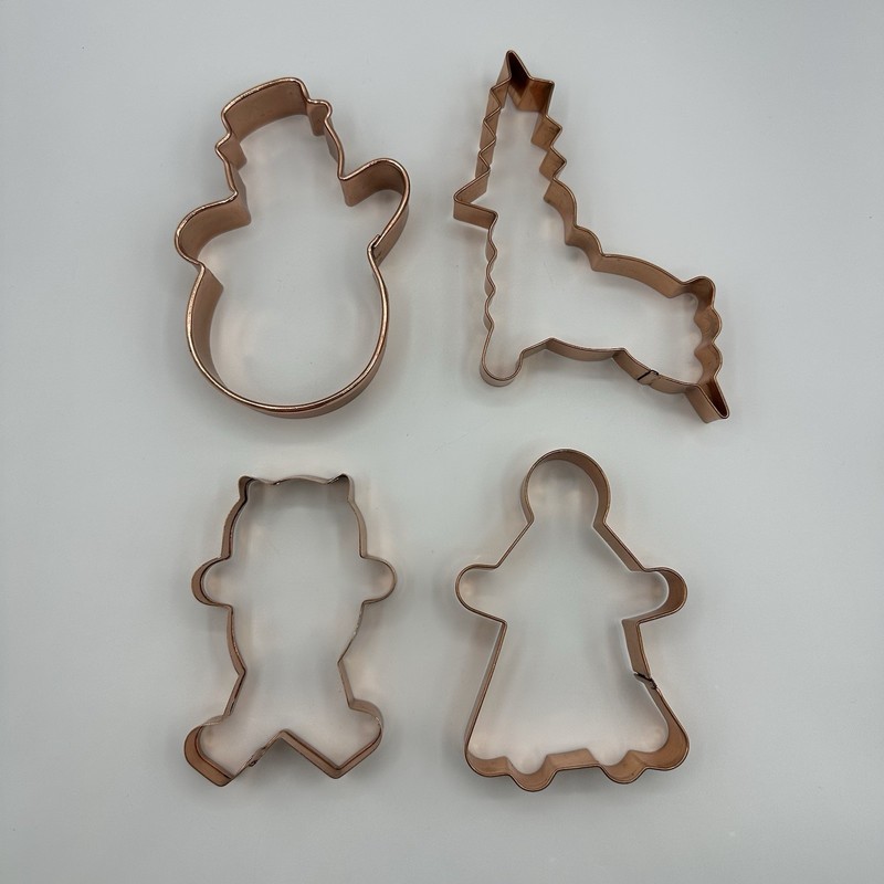 Large Copper Cookie Cutters Snowman Xmas Gingerbread Reindeer