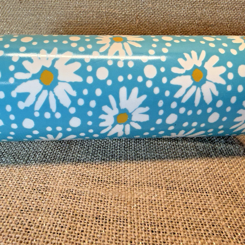 PIONEER WOMAN Vintage Floral Daisy Ceramic Rolling Pin Wood Handles 3112DMT gallery