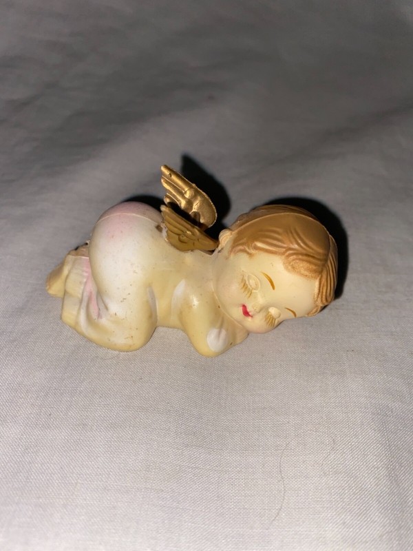 Vtg angel baby girl wilton cake topper