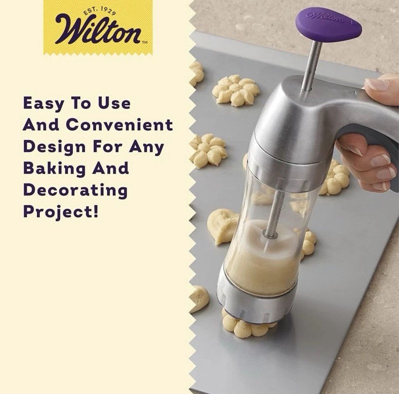 Wilton Cookie Pro Ultra II Cookie Press w/ 12 + 4 Bonus Discs, See-Through NEW gallery