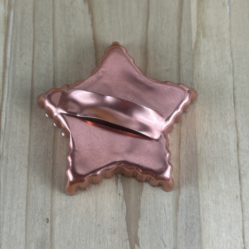 Star Copper Cookie Cutter 2.5” Fluted Edges With Handle