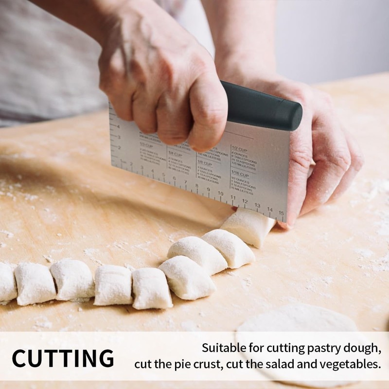 Stainless Steel Dough Bench Scraper Chopper Pastry Cutter For Kitchen 1 Pack gallery