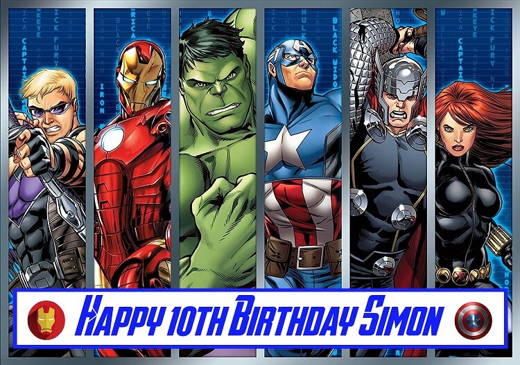 Avengers Assemble Edible Cake Topper Decoration