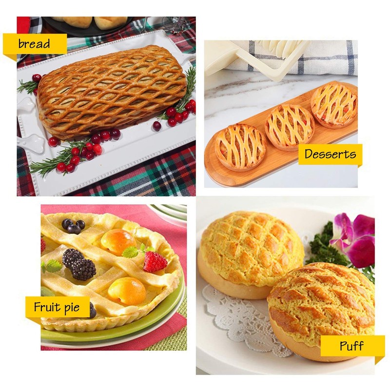 Lattice Roller Cutter, Pie Pizza Cookie Dough Roller Lattice Household Baking... gallery