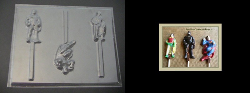 BATMAN SUPERMAN ROBIN SUPERHERO Chocolate Candy Soap Mold
