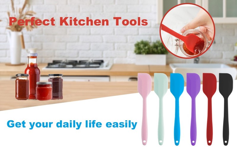 Silicone Spatula Set 6 Pa 8.5 inch Small Rubber Spatula Heat Resistant gallery