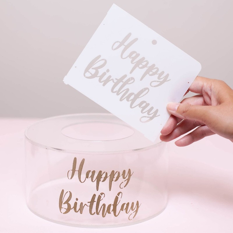Wish Greeting Baking Stencil with Script Serif Collegiate Typewriter Fonts fo... gallery