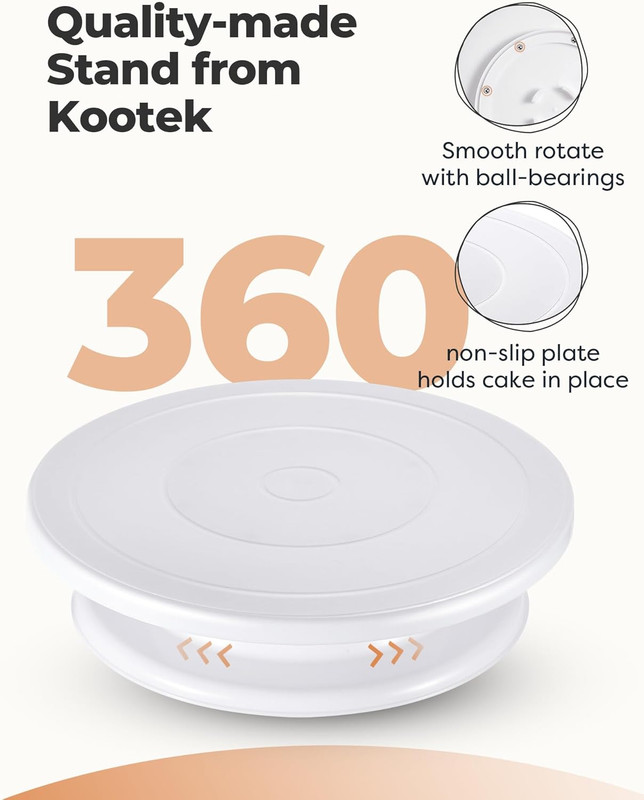 Cake Stand, 11 Inch Rotating Cake Turntable for Decorating, Display & Baking, Sm gallery