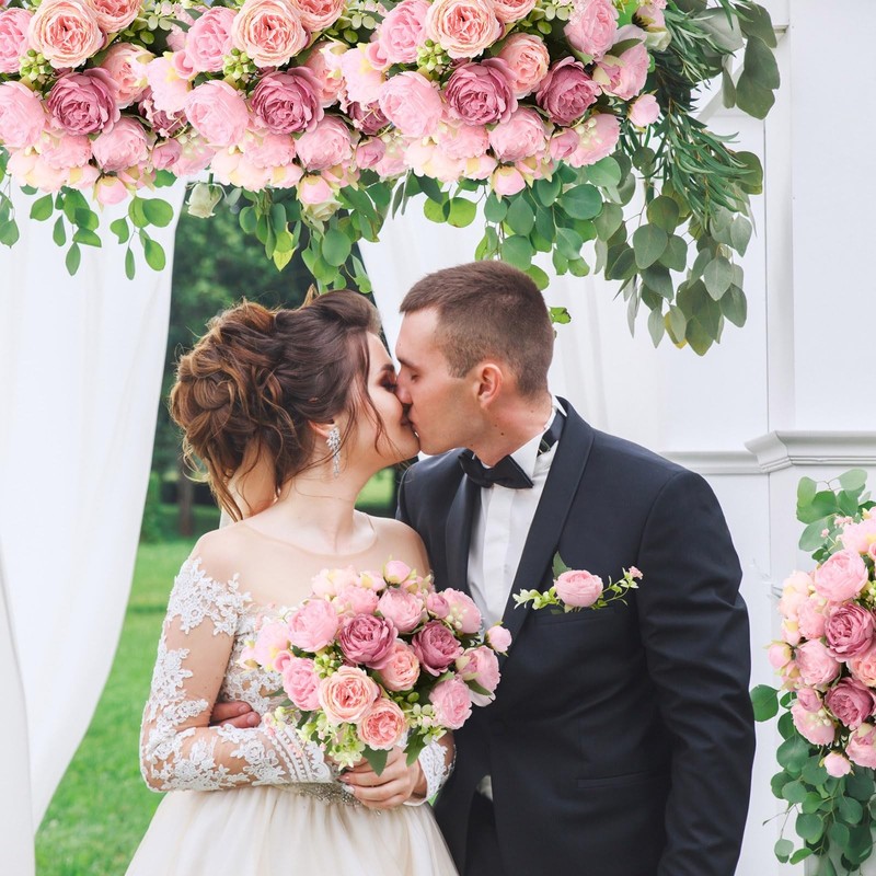 Geosar 8 Bundles Artificial Peonies Flowers Silk Peony Bouquet Faux Home Wedding gallery
