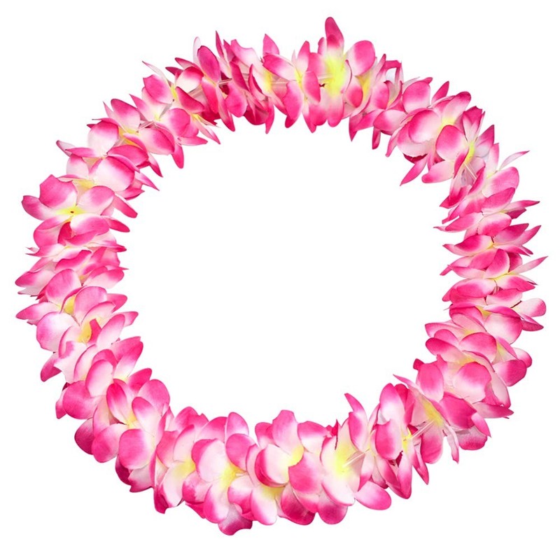 Layseri Pack of 4 Mahalo Floral Leis Hawaiian Silk Flower Graduation Pink gallery