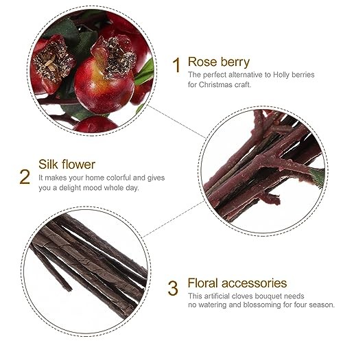 Group of 5 Pomegranate Berries Bouquet Floral Artificial Flowers Pomegranate gallery