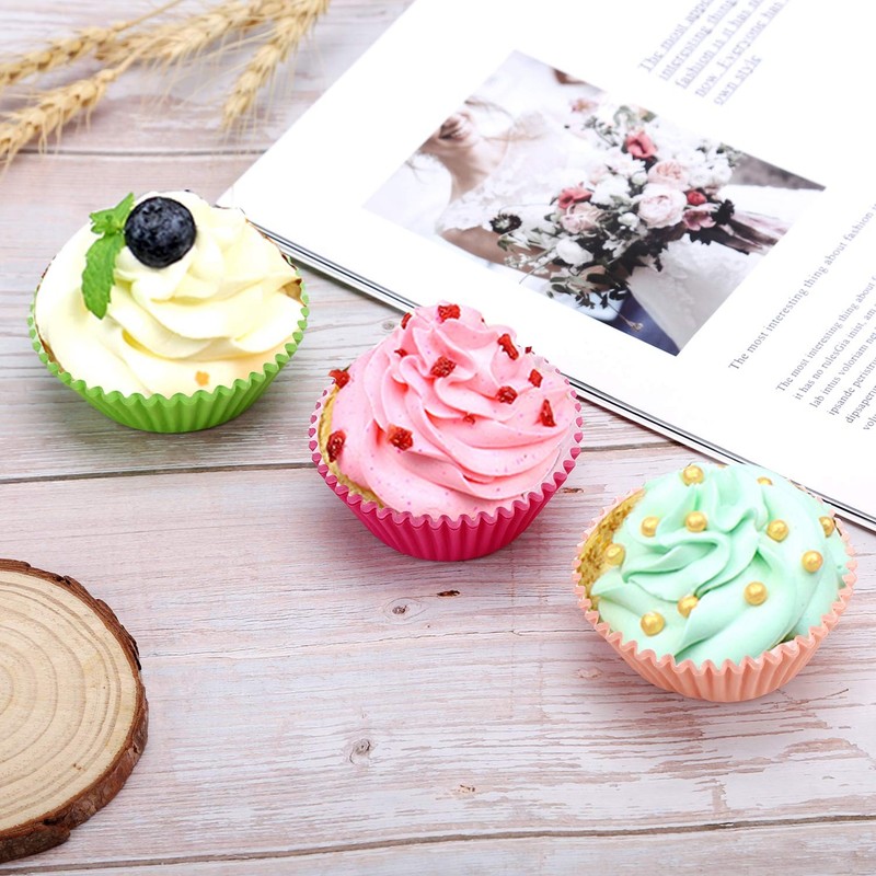 600 pcs Rainbow Standard Paper Cupcake Liners - Versatile Baking Cups for Muf... gallery