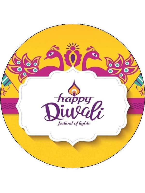 Diwali Edible Wafer Cake & Cupcake Toppers | Festival of Lights Decorations gallery