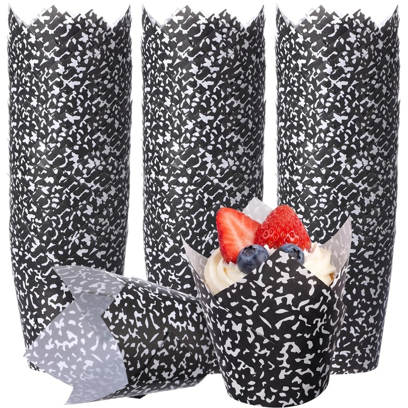 200 Pcs Back to School Tulip Cupcake Liners for Baking Composition Paper Muff…