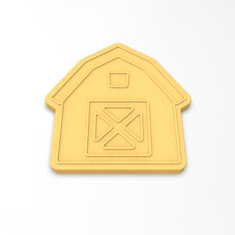 Barn Cookie Cutter & Stamp | Barnyard Animal Cow Pig Horse Chicken gallery