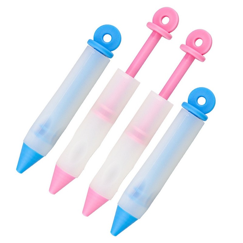 4 Pcs Silicone Cream Pump Pen Cake Decorating Pen Baking gallery