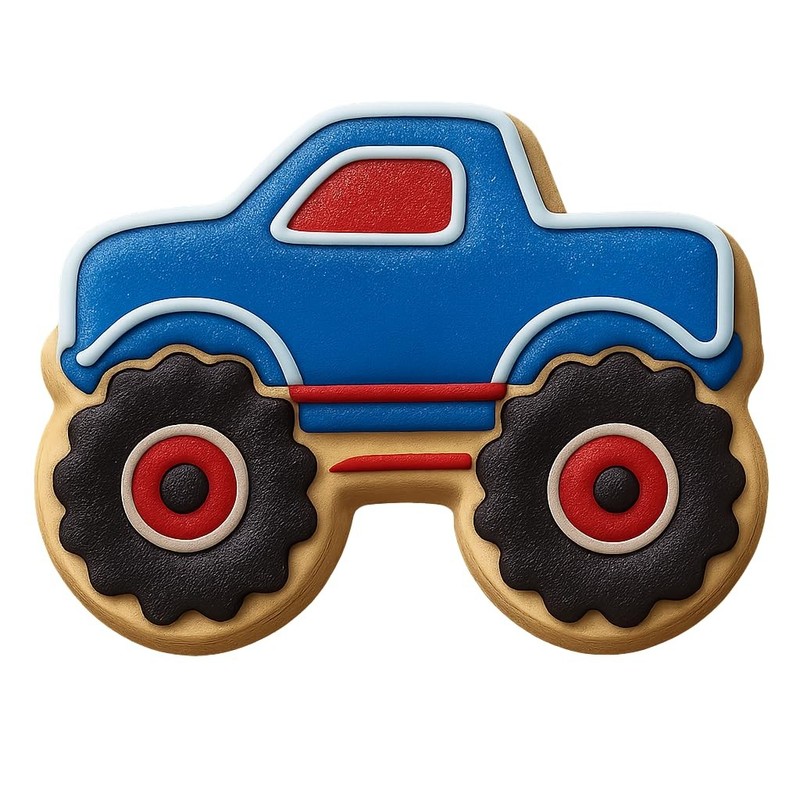 Highland Trail Monster Truck Cookie Cutter & Stamp, Fondant & Clay - 4x3.4 gallery