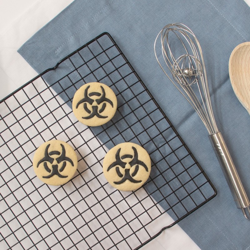 Set of 4 Science Symbol Cookie Cutters - Toxic Biohazard Radiation Atom teacher gallery