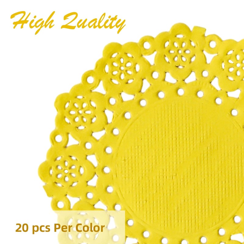 200 Pcs 3 Inch Round Lace Colored Paper Doilies, Assorted 3 inch, Multicolor gallery