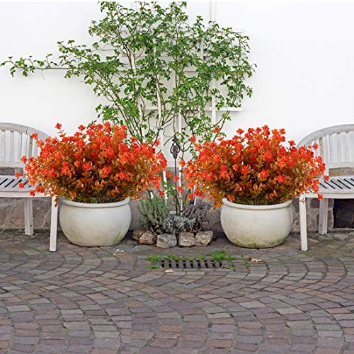 Happylife Bundles Artificial Flowers, Fake Artificial Greenery UV 6 Drop gallery