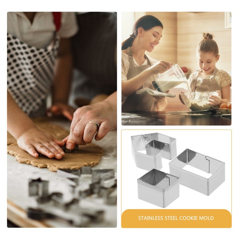 3 Pcs Gingerbread House Baking Mold Mini Cookie Kit Mould Making gallery
