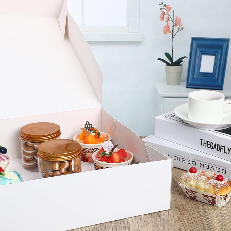10 Pack 19 x 14 x 4 Inch Cake Box, Cardboard Cake Boxes, Large Rectangle Boxes, gallery