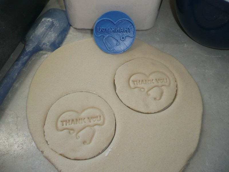 THANK YOU WORDS WITH STETHOSCOPE NURSES DOCTORS COOKIE STAMP EMBOSSER USA PR4011 gallery