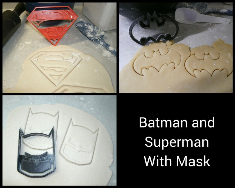 BATMAN SUPERMAN MASK JUSTICE LEAGUE DC COMICS SUPERHEROES COOKIE CUTTER PR1019