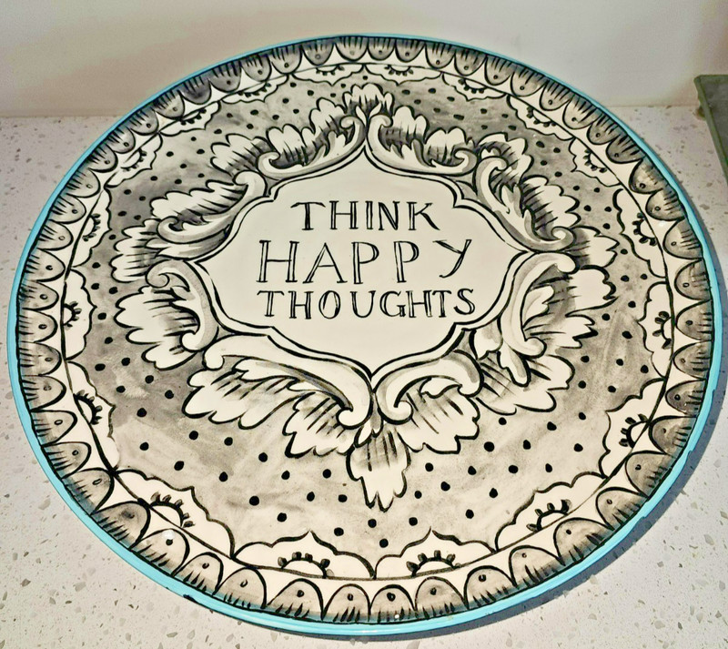 Molly Hatch Think Happy Thoughts Cake stand