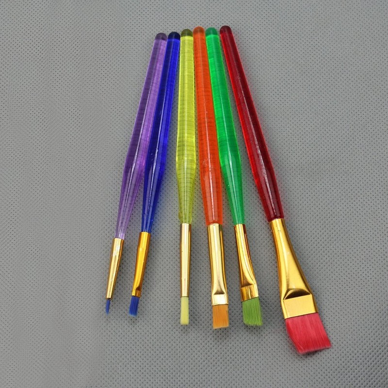 6 Pcs Painting Brushes Fondant Dusting Sugar Craft Cake Icing Tool Set gallery