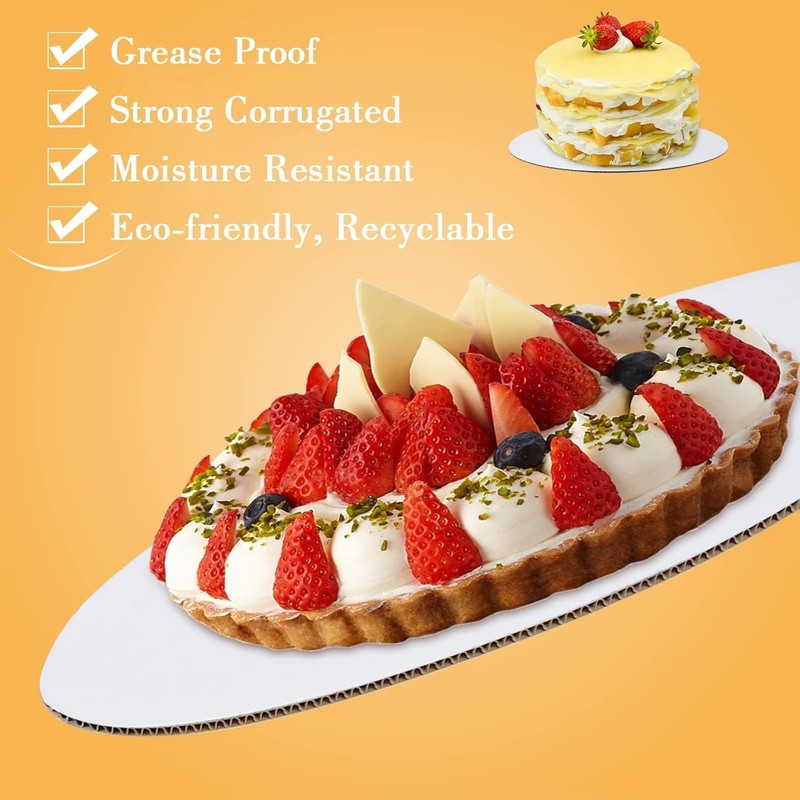 Cake Boards 50 PCS, Cake Boards 10 Inch Round, Cardboard Cake Rounds, Disposa... gallery