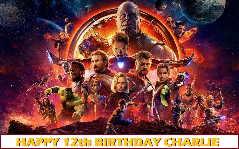 Avengers Infinity War Edible Cake Topper Decoration