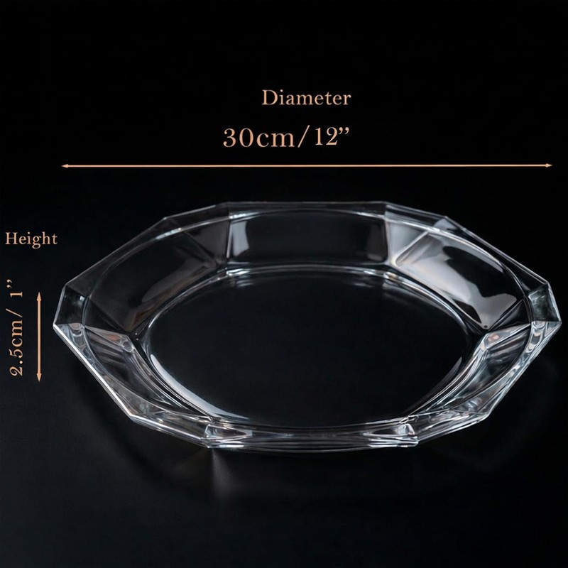 Patisserie Cake Glass Serving Platter 12” 30 cm – Elegant Clear Presentation gallery