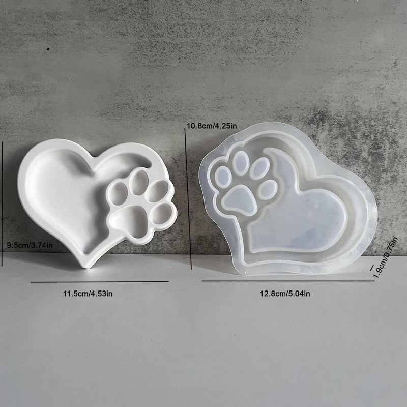 Big Paw Print Silicone Mould For Resin Casting Candle Making Craft Mold Supplies gallery