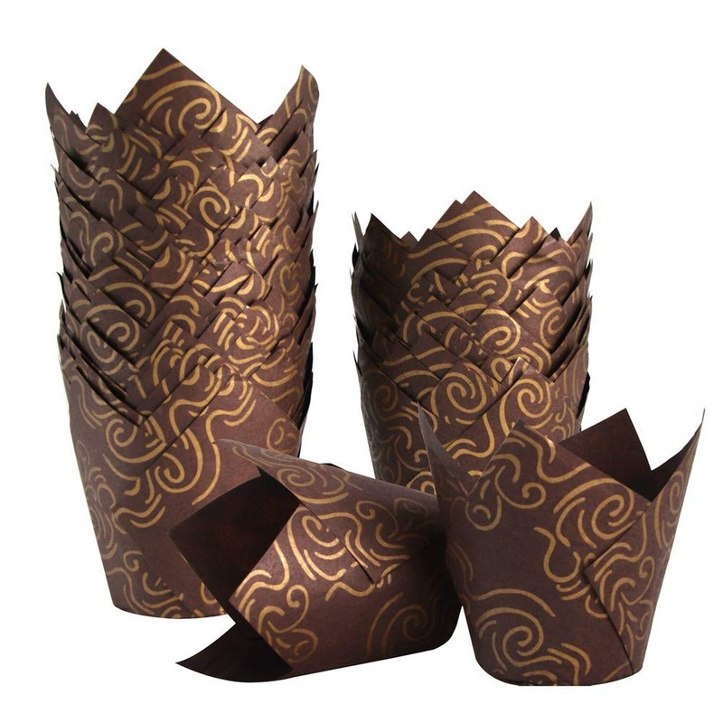 150pcs Tulip Cupcake Liners Baking Cups Muffin Liner Grease-Proof Paper Cupca…